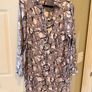 Patterned Button-Up Shirt